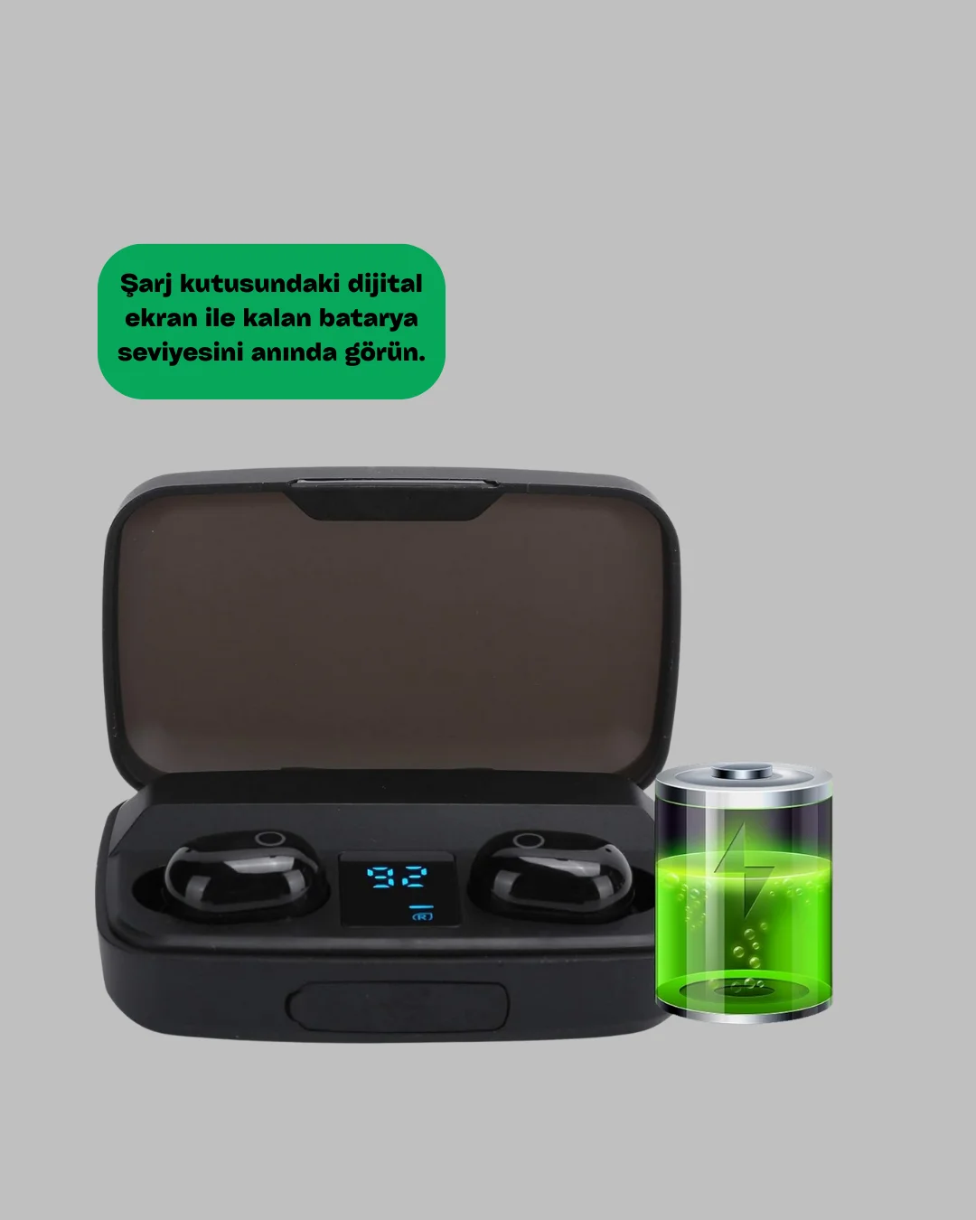 Bluetooth V5.0 Teknolojili Parmak Dokunmatik Kontrol Kulaklık Seti