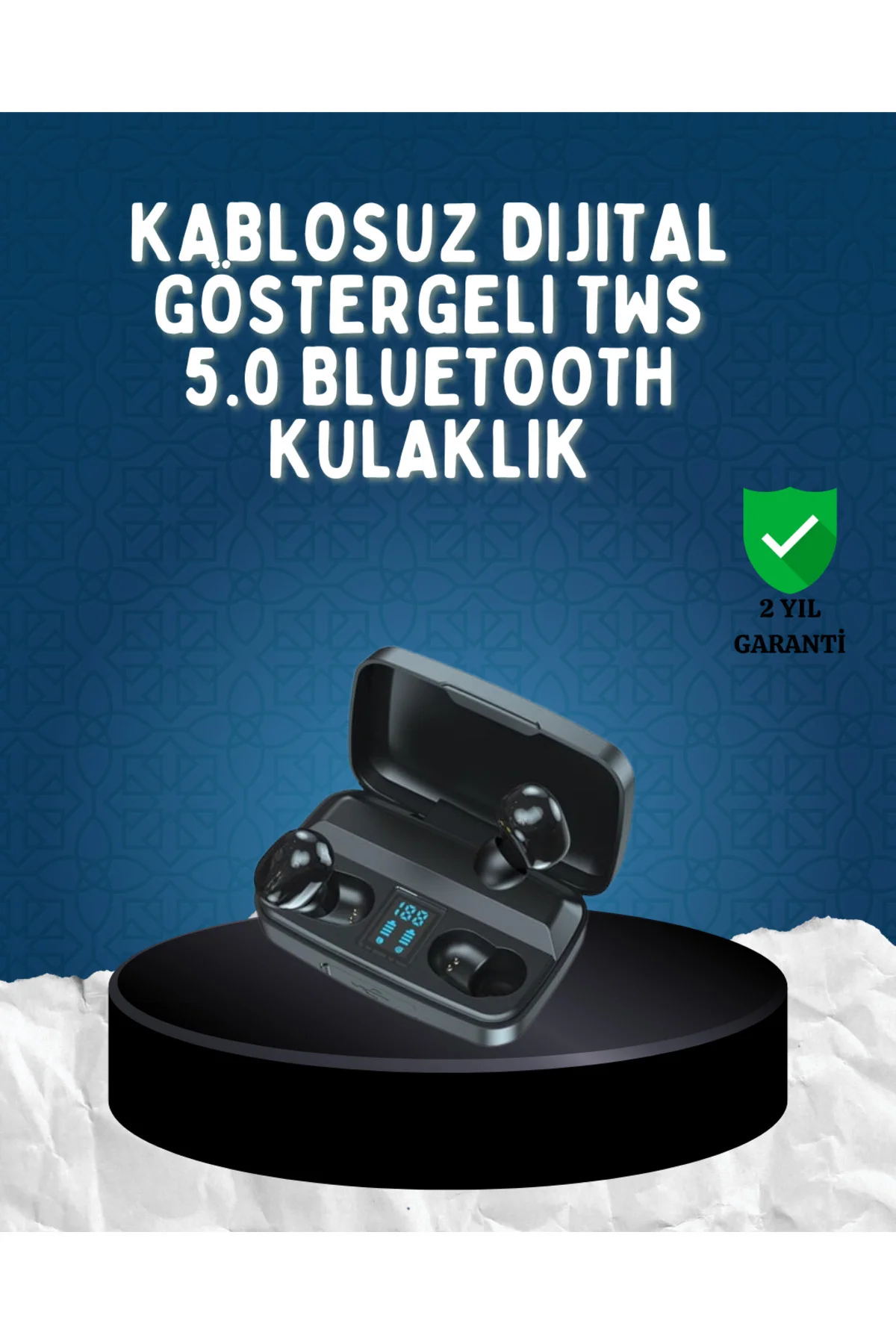 Bluetooth V5.0 Teknolojili Parmak Dokunmatik Kontrol Kulaklık Set