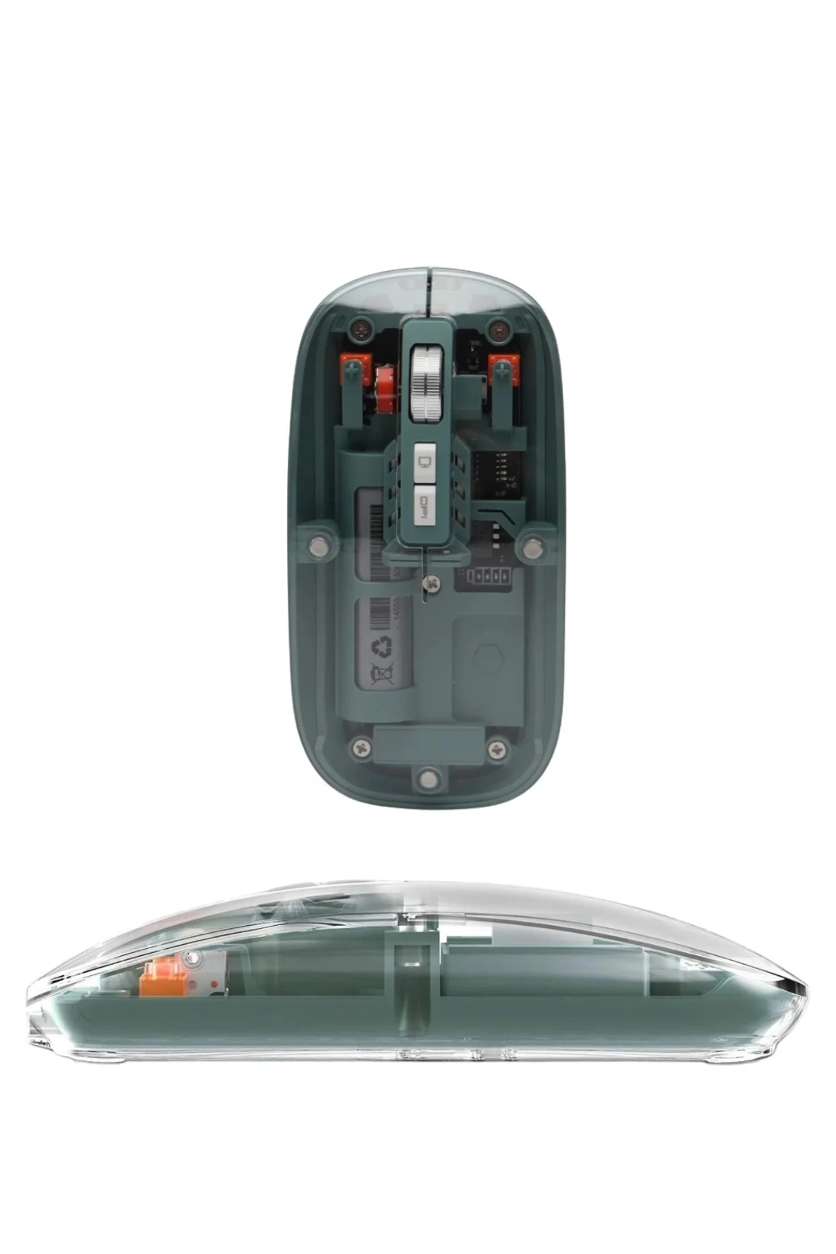 Bluetooth Ve 2.4g Usb Destekli Pilli Kablosuz Şeffaf Mouse Bluetooth Ve 2.4g Usb Destekli Pilli Kablosuz Şeffaf Mouse - Görsel 5