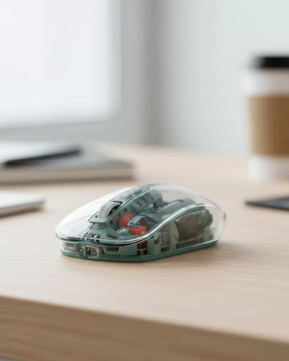 Bluetooth ve 2.4G USB Destekli Pilli Kablosuz Şeffaf Mouse - Lisinya Bluetooth ve 2.4G USB Destekli Pilli Kablosuz Şeffaf Mouse - Lisinya