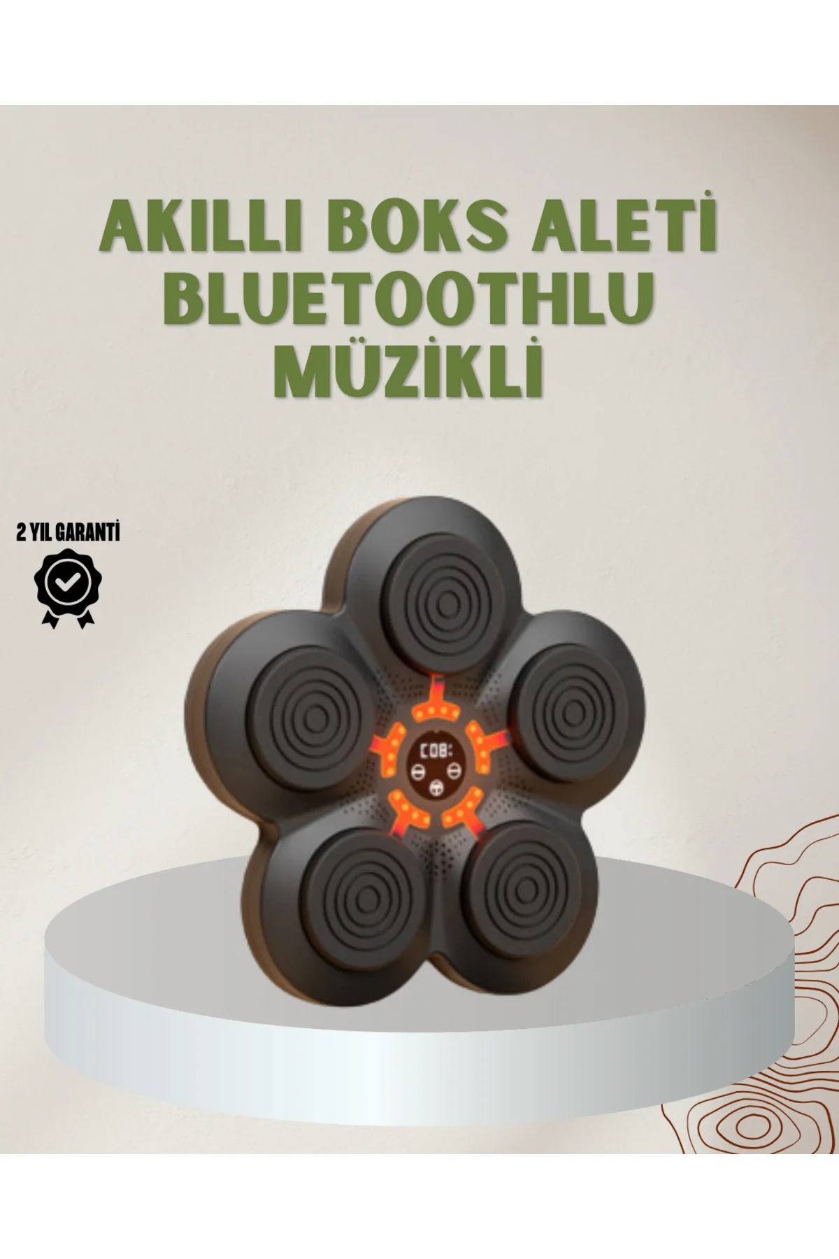 Bluetoothlu Akıllı Boks Antrenman Cihazı Işıklı Hedefli Kardiyo v