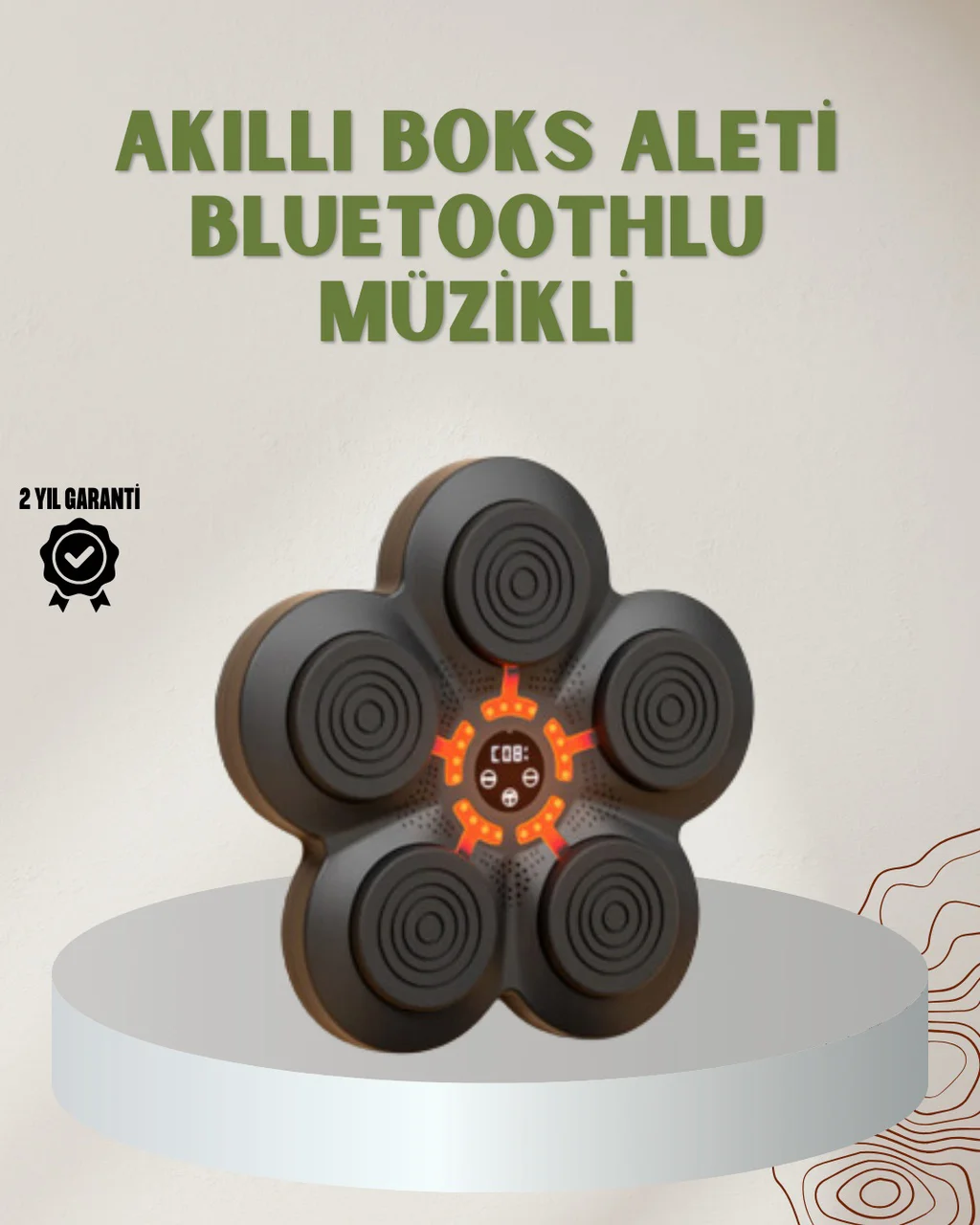 Bluetoothlu Akıllı Boks Antrenman Cihazı Işıklı Hedefli Kardiyo Ve Fitness Aleti - Lisinya Diğer