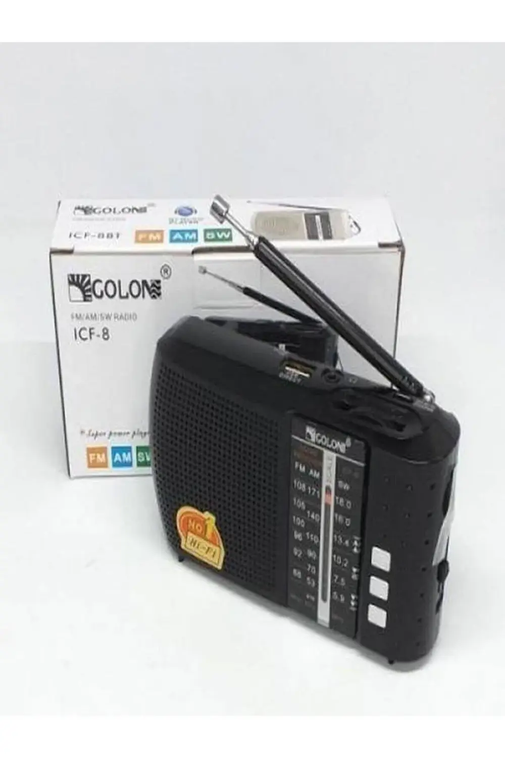 Bluetoothlu Fm Radyo Usb Tf Kart Şarjlı Cep Radyosu Icf8bt