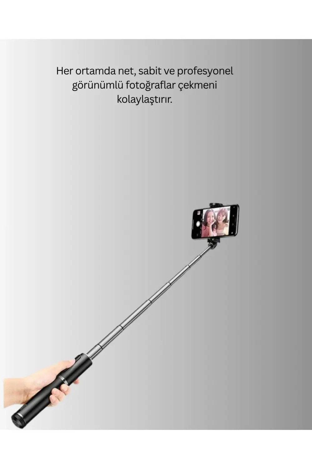 Bluetooth’lu Işıklı Selfie Çubuğu – Katlanabilir, 130 cm