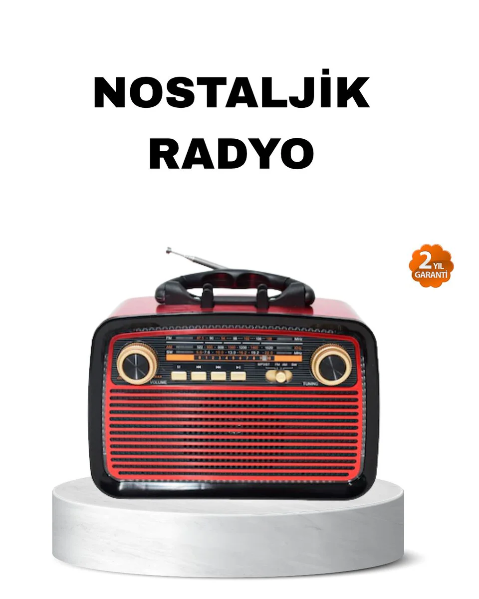 Bluetooth'lu LED Işıklı Nostaljik Müzik Kutusu – Ahşap Dokulu Vintage Tasarım ve Yüksek Ses Kalitesi