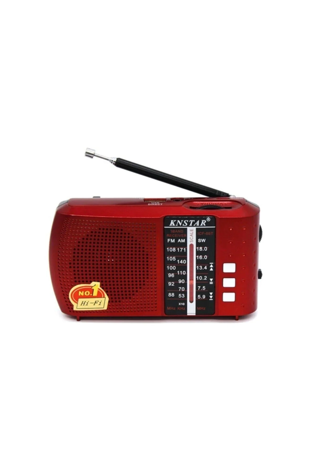 Bluetoothlu şarjlı cep radyosu FM radyo USB TF kart girişli çok renkli 2 yıl garantili