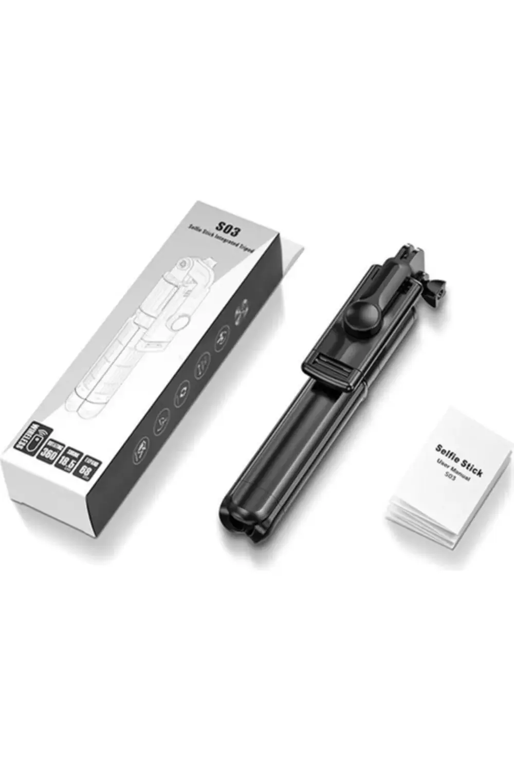 Bluetootlu Kablosuz Selfie Çubuğu Ve Tripod Max. 68 Cm