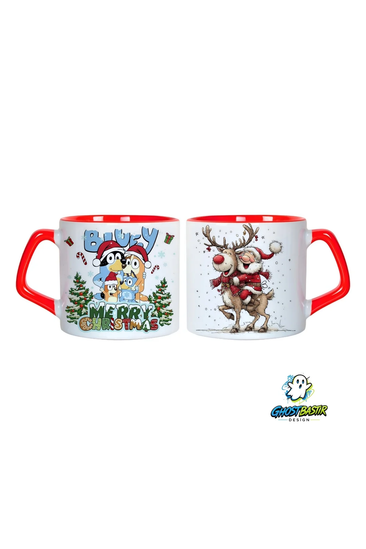 Bluey Noel | Yılbaşı Kupa Bardak | Tek Adet 0968