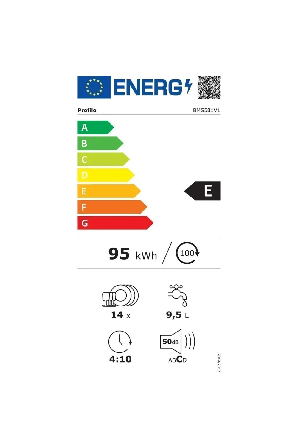 Bms581v1 E Enerji Sınıfı 6 Programlı 14 Kişilik Bulaşık Makinesi