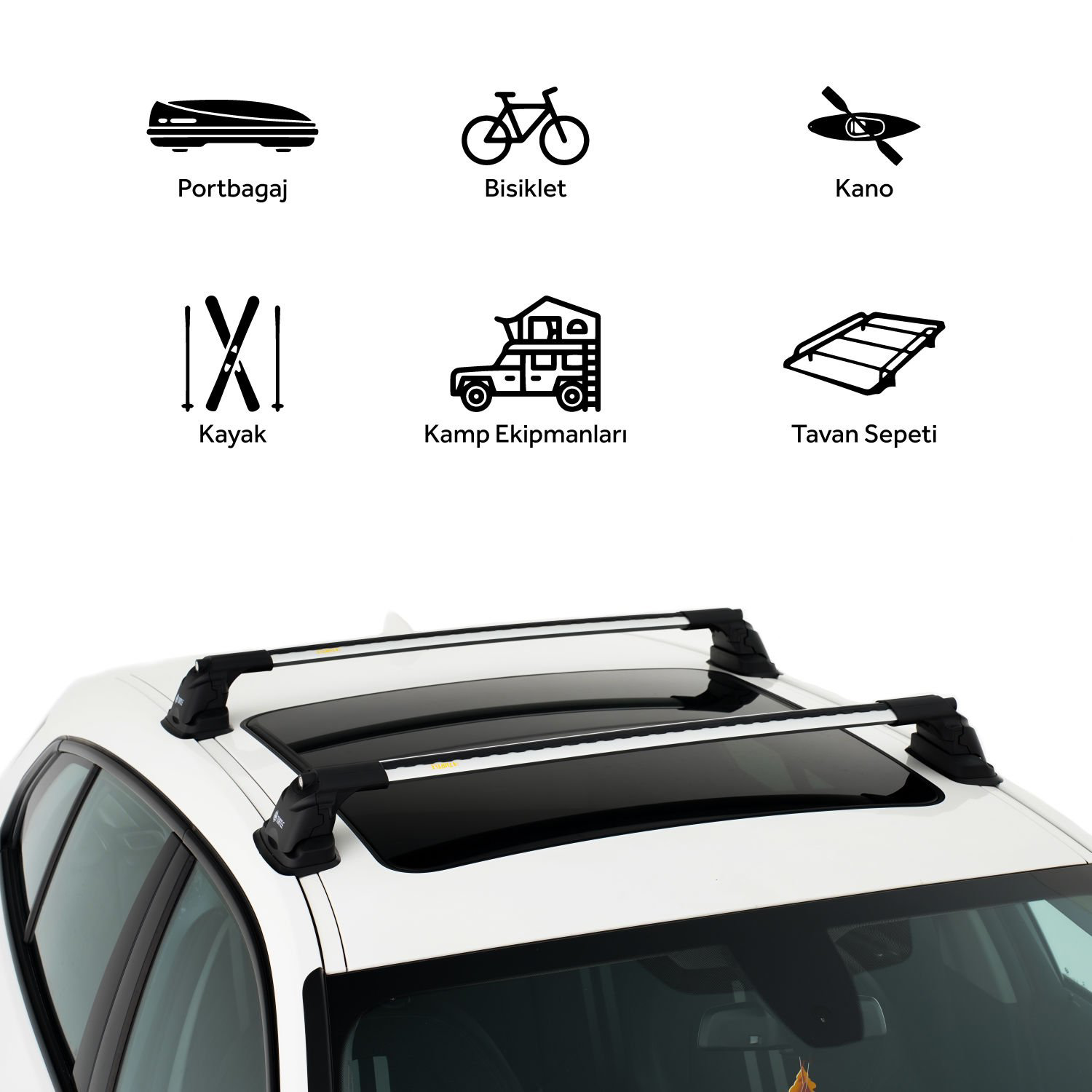 Drs Tuning Bmw 1-Series (F40) 2020-2024 Turtle Air3 Ara Atkı Gri