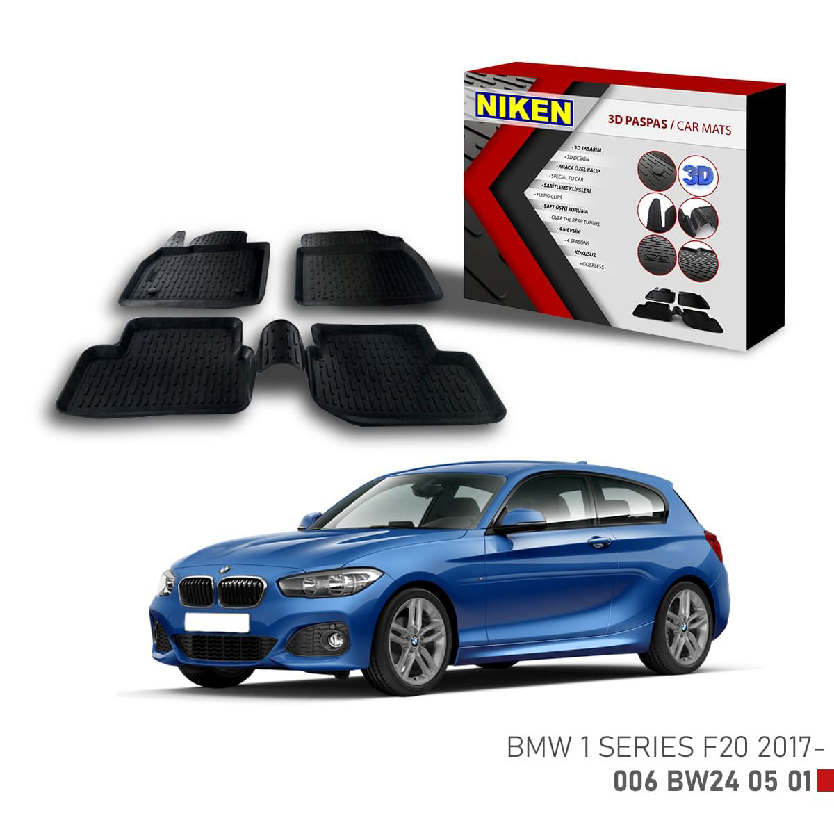 Drs Tuning Bmw 1 Series İçin Uyumlu F20 2011-2019 3D Paspas