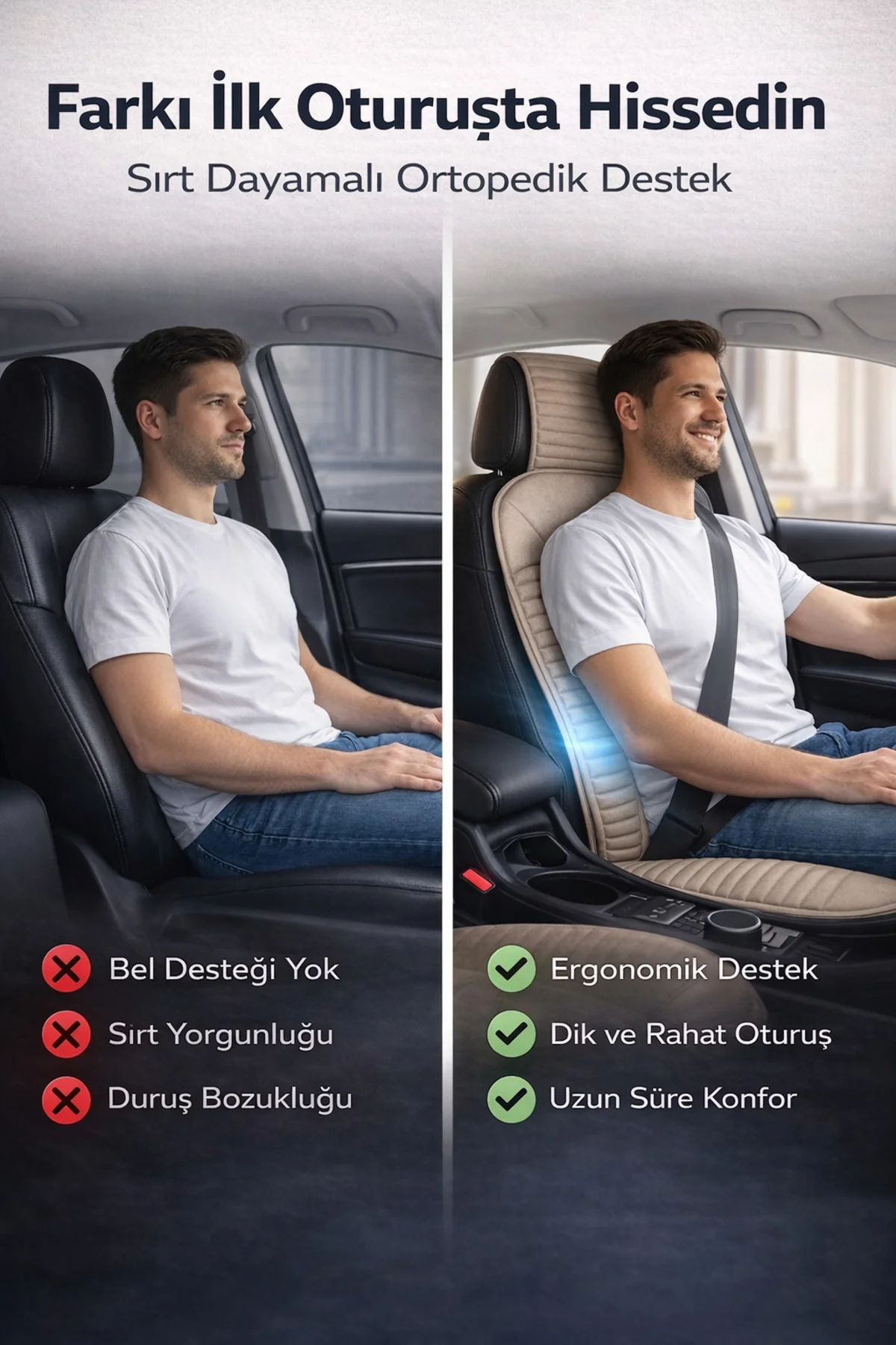 BMW 1 Serisi 2004 ve Sonrası Uyumlu Vento Serisi Bej 2'li Minder Seti