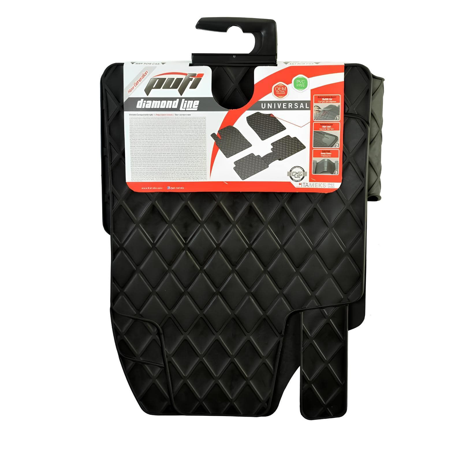 Bmw 1 Serisi Havuzlu Pufi Diamond 3D Universal Paspas Siyah