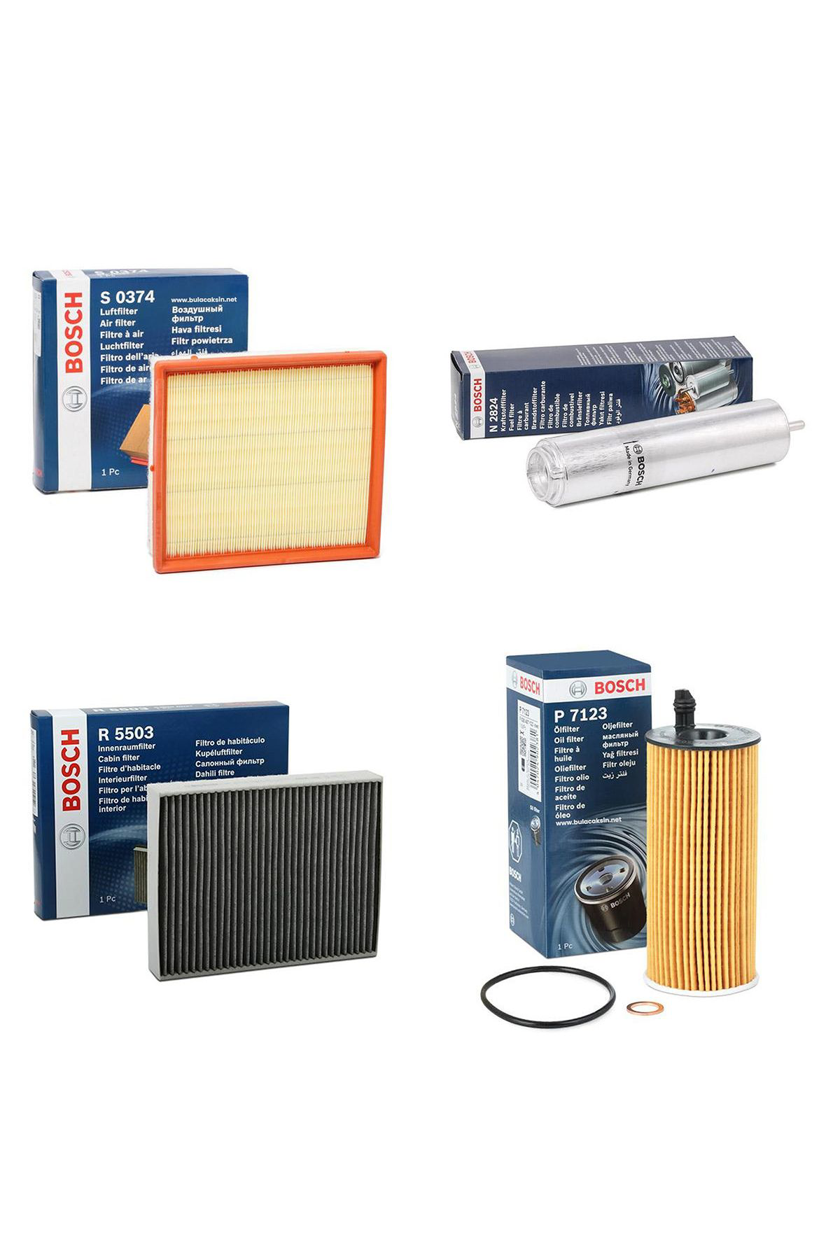 Bosch Bmw 1.16D F20/F21 2012 - 2015 4'Lü Filtre Bakım Seti