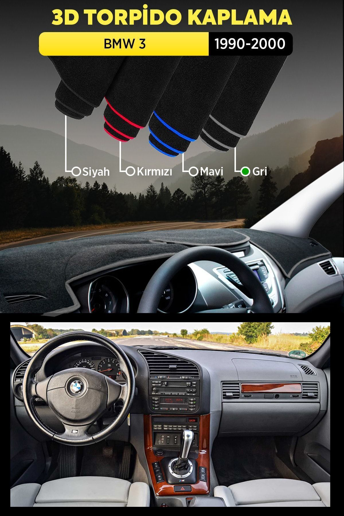 Bmw 3 (1990-2000) 3d Torpido Koruma Kılıfı - Ön Göğüs Kaplama - G