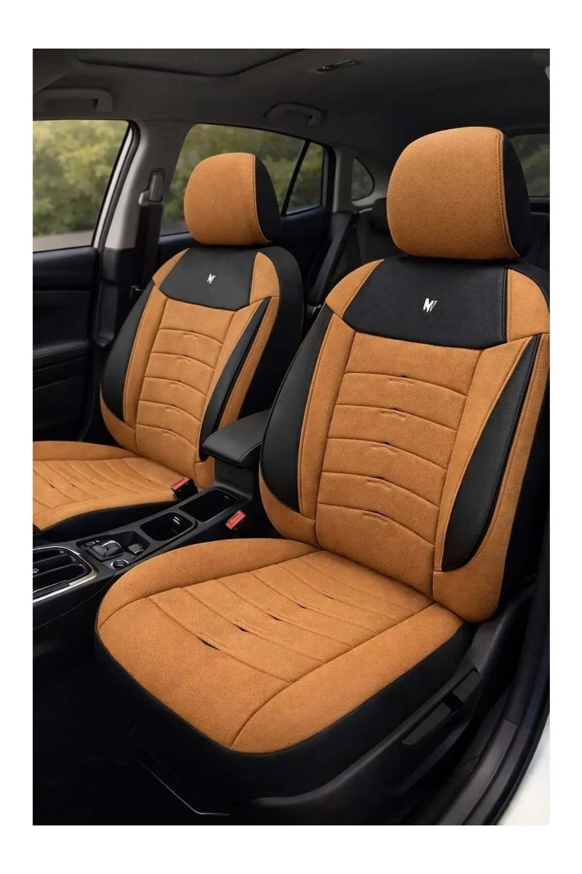 BMW 3 2005 ve Sonrası Uyumlu Verona Serisi Raşel Taba Siyah Koltuk Kılıfı