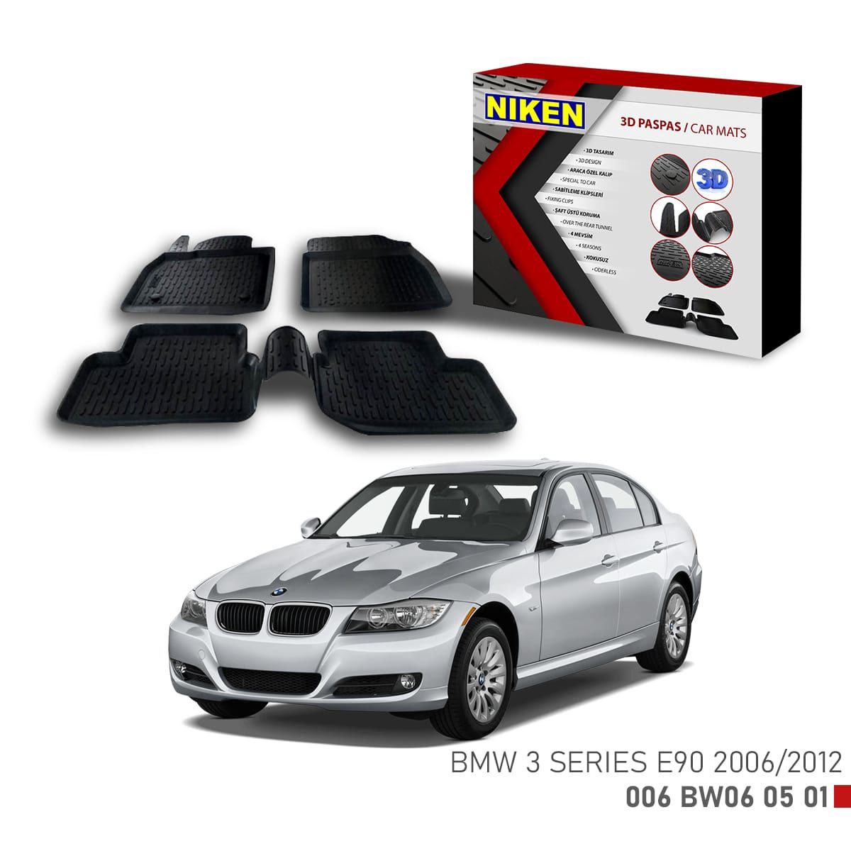 Drs Tuning Bmw 3 Series İçin Uyumlu E90 2006-2012- 3D Paspas