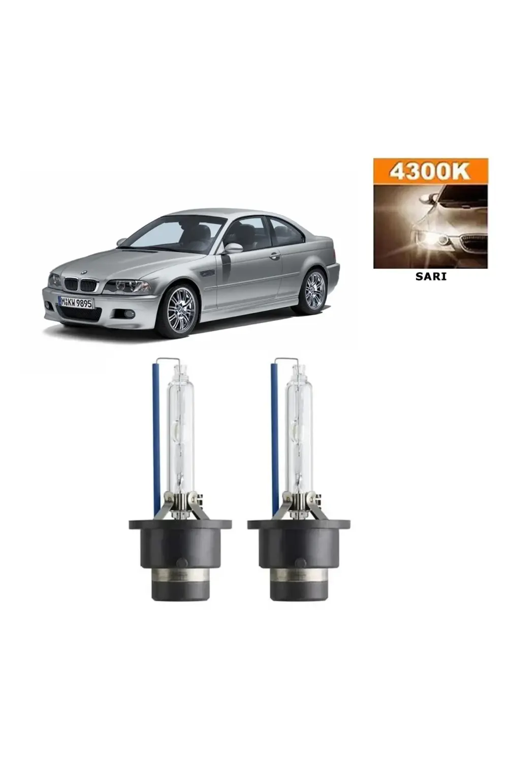 BMW 3 Serisi E46 D2S / D2R 4300K Sarı HID Xenon Ampul 2 Adet