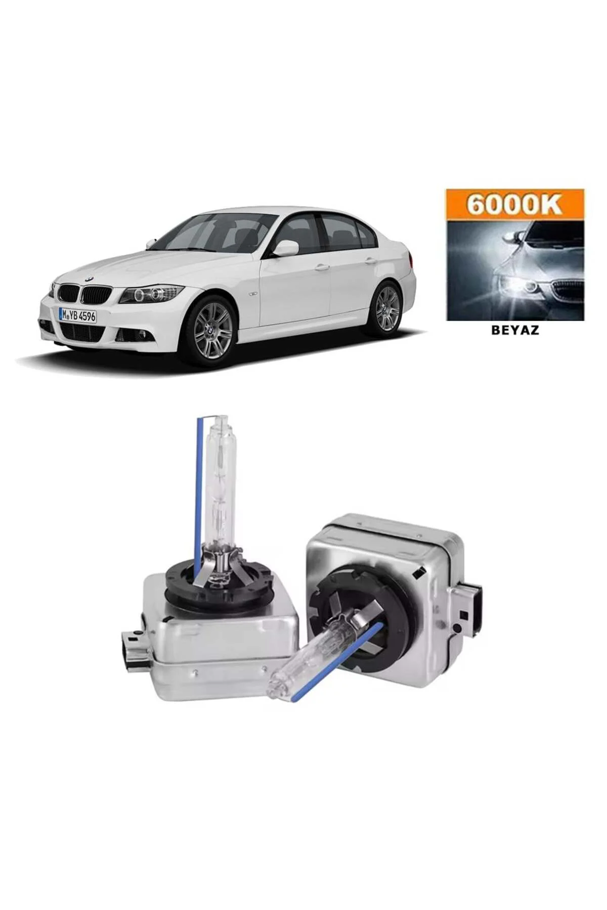 BMW 3 Serisi E90 2005-2012 Xenon D1S / D1R 6000K Beyaz HID Xenon 