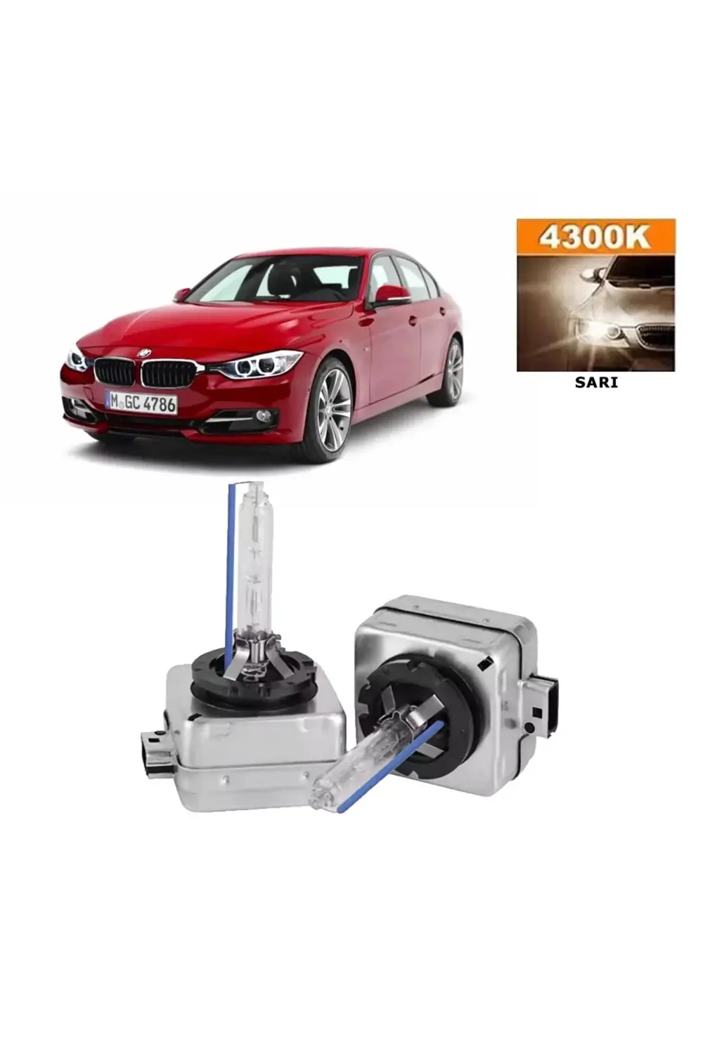 BMW 3 Serisi F30 2012-2017 Xenon D1S / D1R 4300K Sarı HID Xenon A