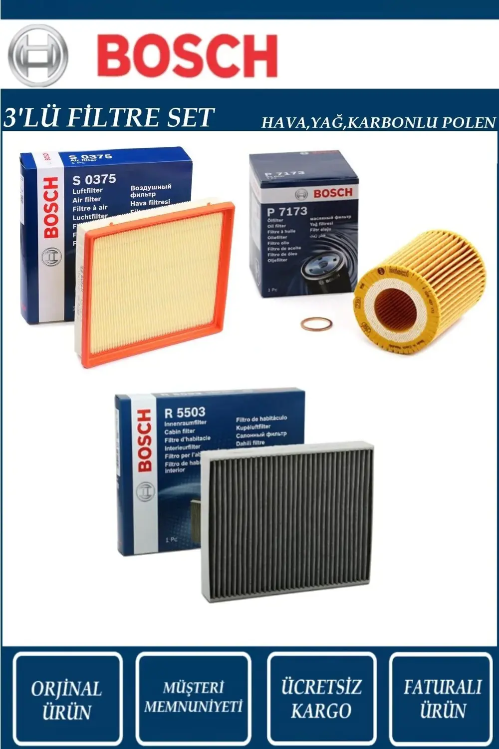 Bmw 316i F30 Filtre Bakım Seti 2012-2016