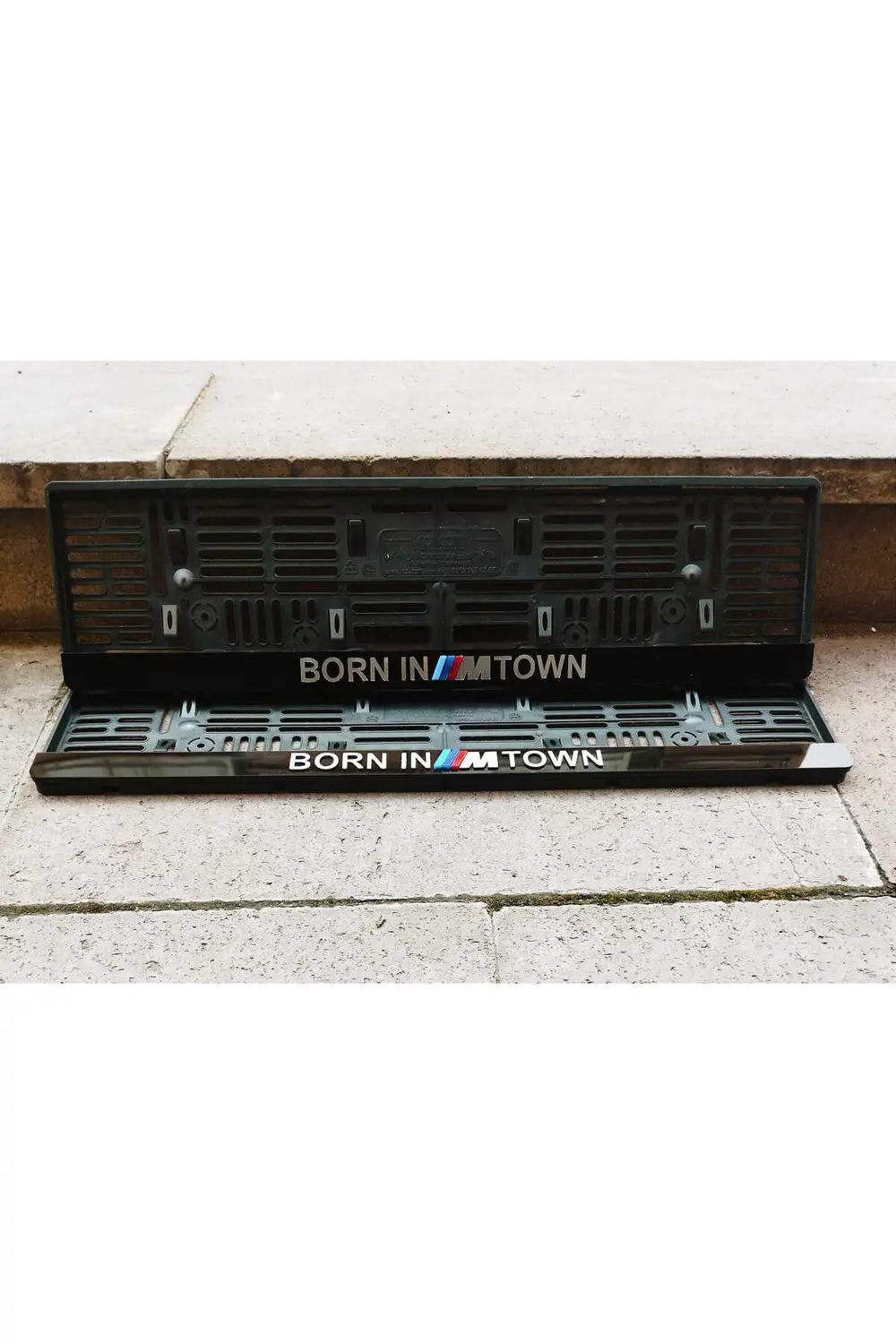 BMW 3D BORN IN M TOWN LAZER KESİM PLEKSİ PARLAK PLAKALIK EXTRA KA