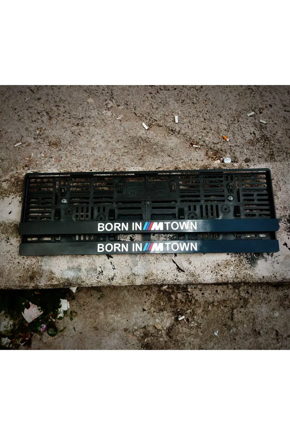 BMW 3D BORN IN M TOWN LAZER KESİM PLEKSİ PARLAK PLAKALIK EXTRA KA