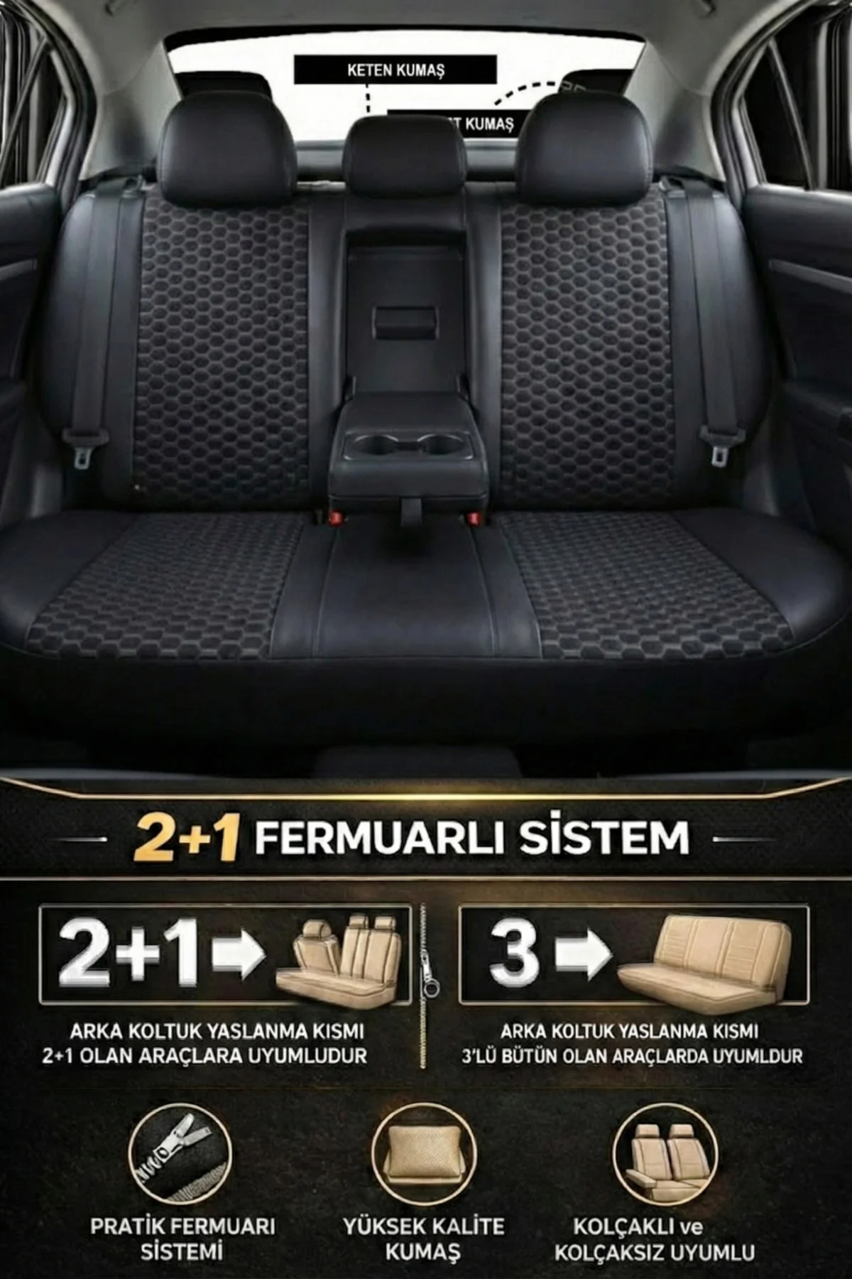 BMW 5 2010 ve Sonrası Uyumlu Altay Bel Destekli Tay Tüyü Siyah Kırmızı Koltuk Kılıfı