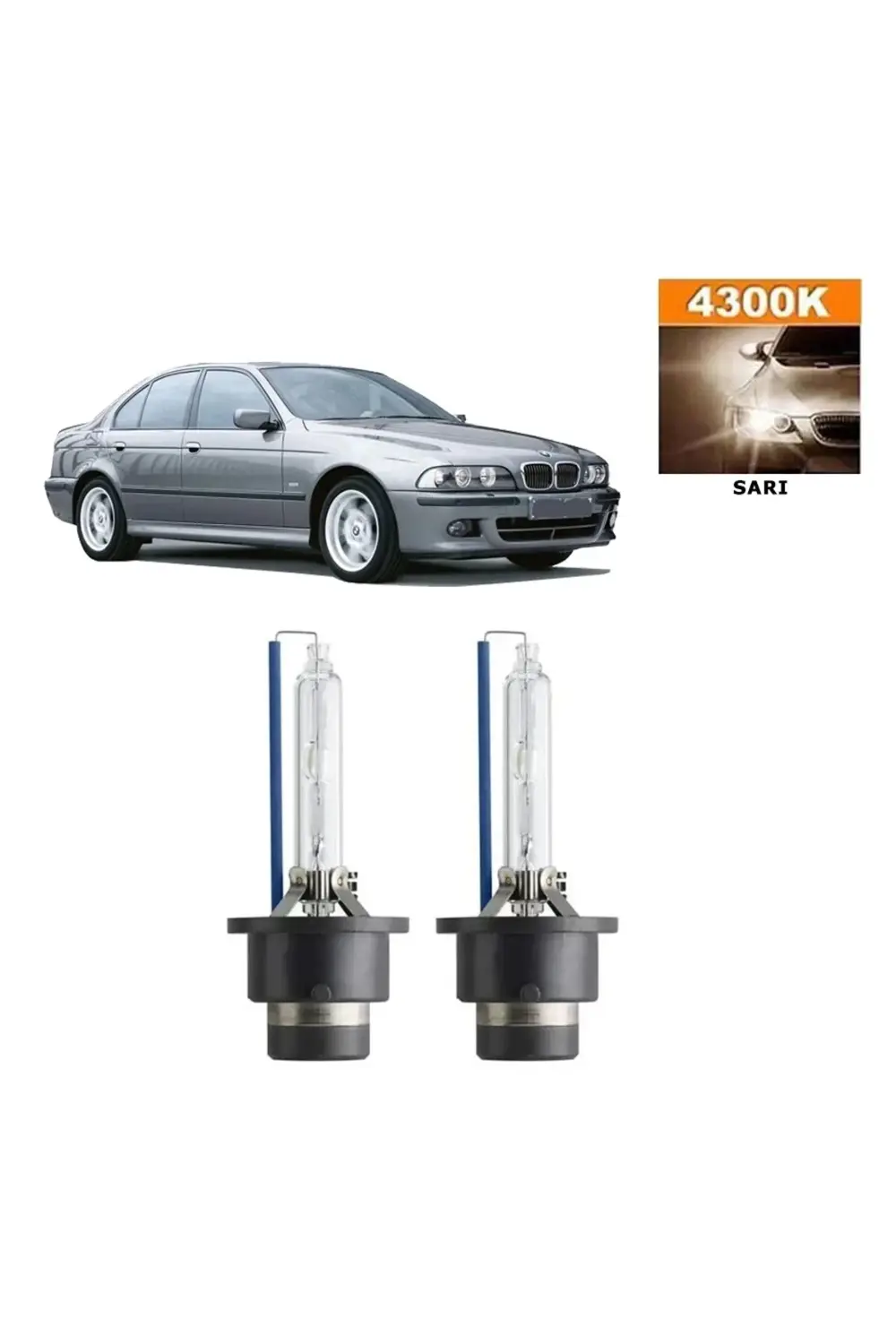 BMW 5 Serisi E39 1996-2003 D2S / D2R 4300K Sarı HID Xenon Ampul 2
