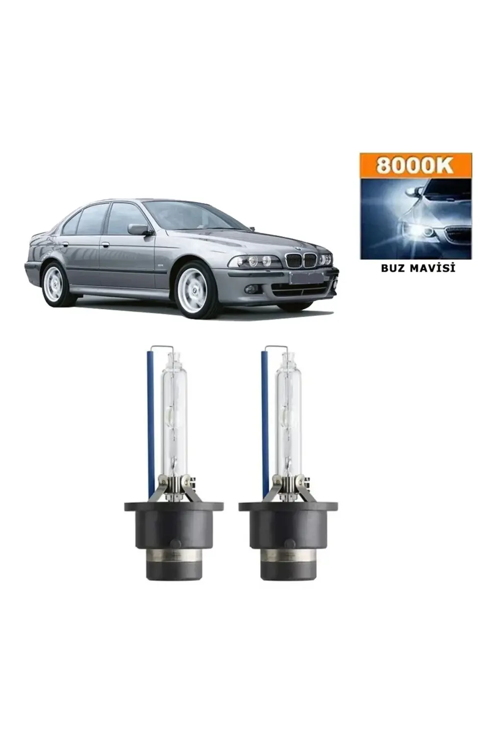 BMW 5 Serisi E39 1996-2003 D2S / D2R 8000K Buz Mavisi HID Xenon A