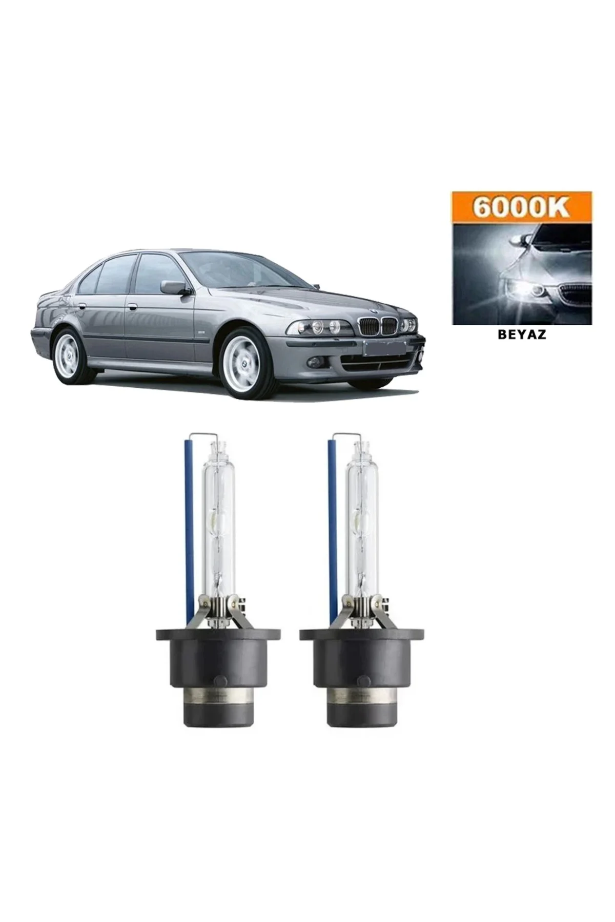 BMW 5 Serisi E39 1996-2003 D2S / D2R 6000K Beyaz HID Xenon Ampul 