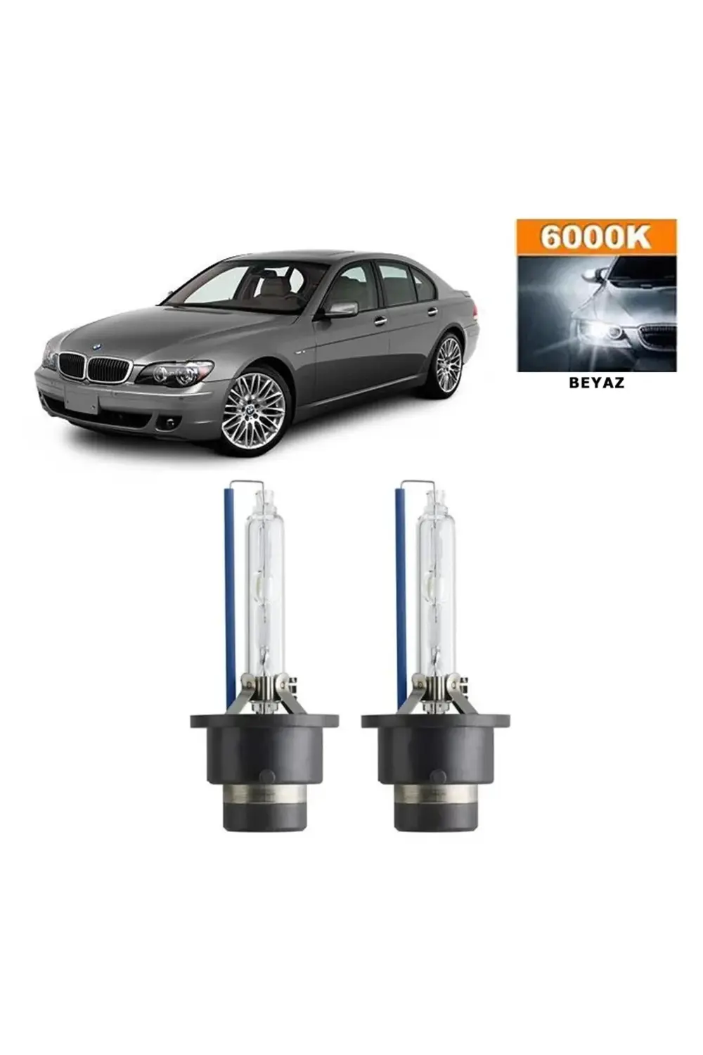Bmw 7 Serisi E65 2002-2005 Xenon D2s / D2r 6000k Beyaz Hıd Xenon