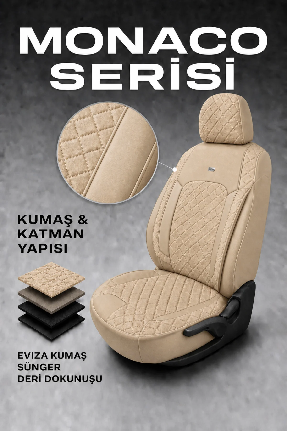 BMW E30-90 1989-1994 Uyumlu Monaco Serisi Kumaş Oto Koltuk Kılıfı Bej Fiyatı, Yorumları ve Özellikleri