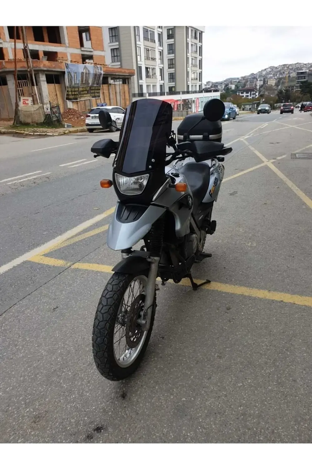 Bmw F 650 GS Ön Cam 2004-2007 Model 45cm Şeffaf Renkli ( 4 Delikl