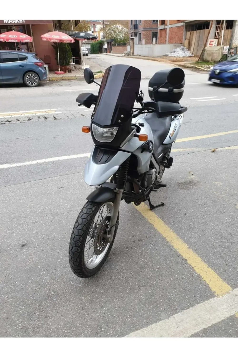 Bmw F 650 GS Ön Cam 2004-2007 Model 45cm Şeffaf Renkli ( 4 Delikl