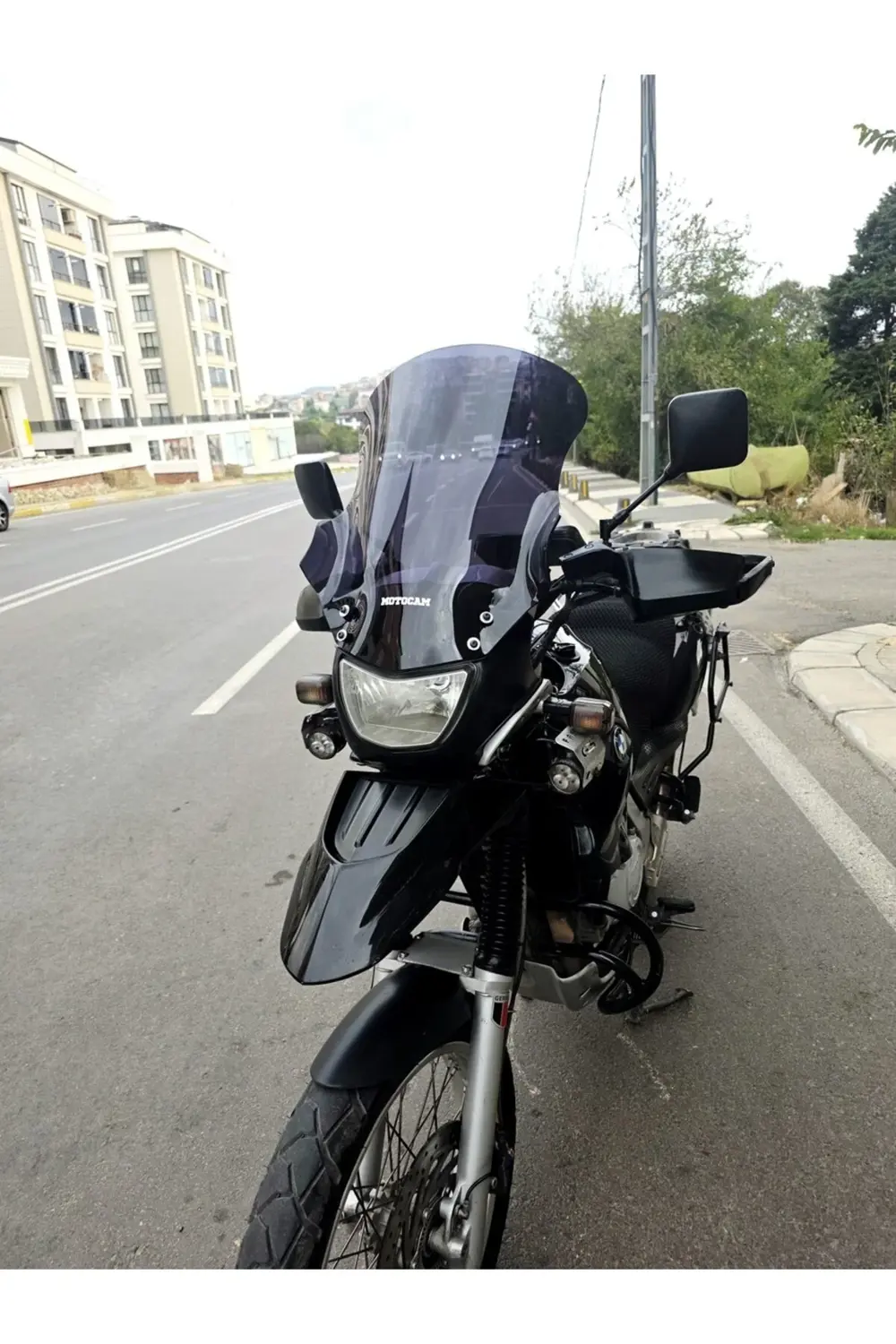 Bmw F 650 GS Ön Cam 2004-2007 Model 50cm Siyah Renkli 4mm SPORTİF