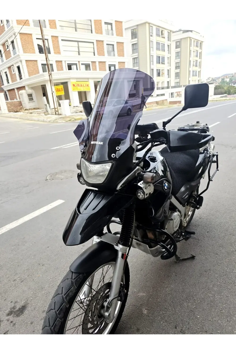 Bmw F 650 GS Ön Cam 2004-2007 Model 50cm Siyah Renkli 4mm SPORTİF
