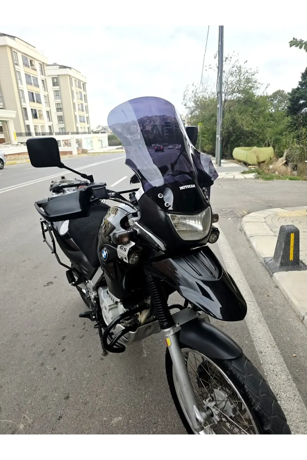 Bmw F 650 GS Ön Cam 2004-2007 Model 50cm Siyah Renkli 4mm SPORTİF