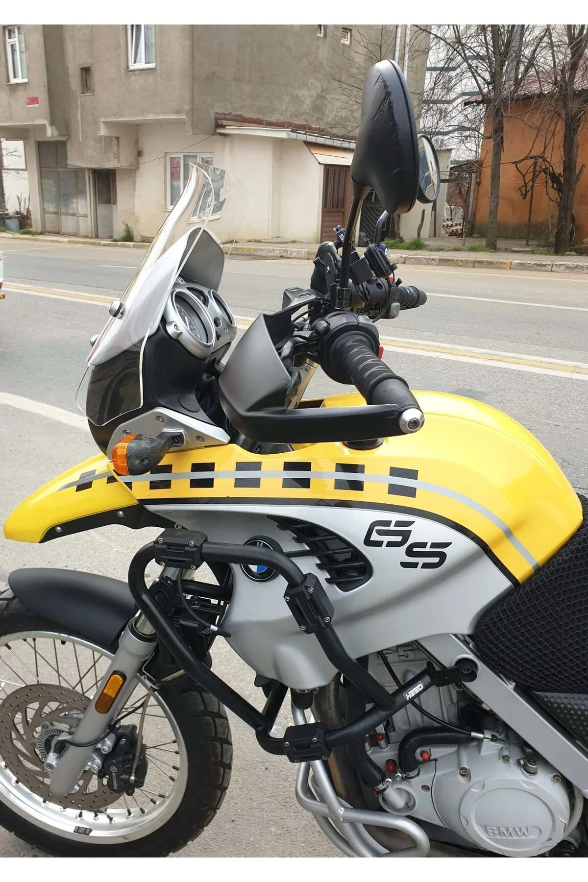 Bmw F 650 GS Ön Cam ( 3 Delikli ) 1999-2003 Model 35cm Şeffaf Renkli 4mm