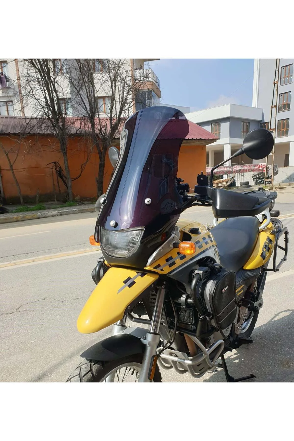 Bmw F 650 GS Ön Cam ( 3 Delikli ) 1999-2003 Model 58cm Siyah Renk