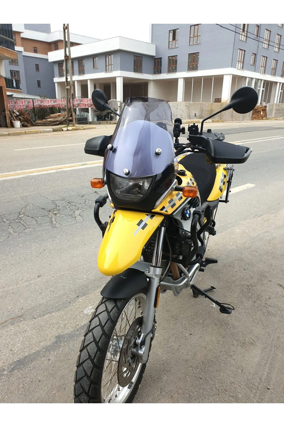 Bmw F 650 GS Ön Cam ( 3 Delikli ) 1999-2003 Model 35cm Füme Renkl