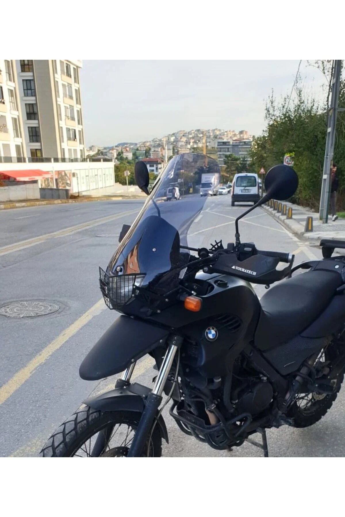 Bmw F 650 GS Ön Cam ( 3 Delikli ) 1999-2003 Model 58cm Füme Renkl