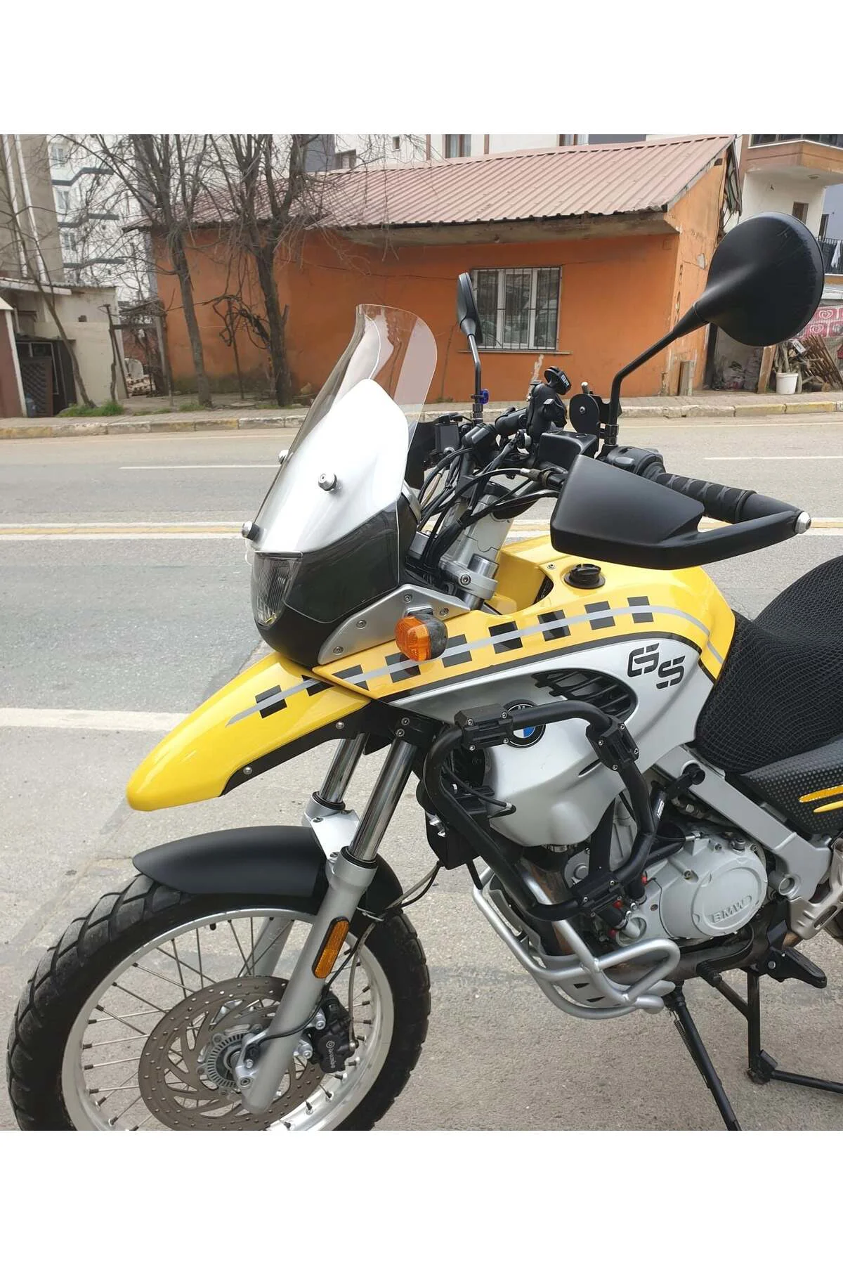Bmw F 650 GS Ön Cam ( 3 Delikli ) 1999-2003 Model 35cm Şeffaf Renkli 4mm