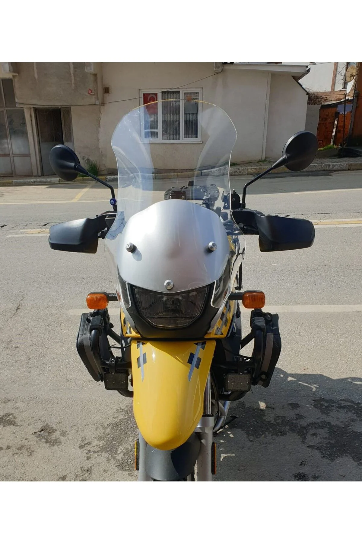 Bmw F 650 GS Ön Cam ( 3 Delikli ) 1999-2003 Model 58cm Şeffaf Ren