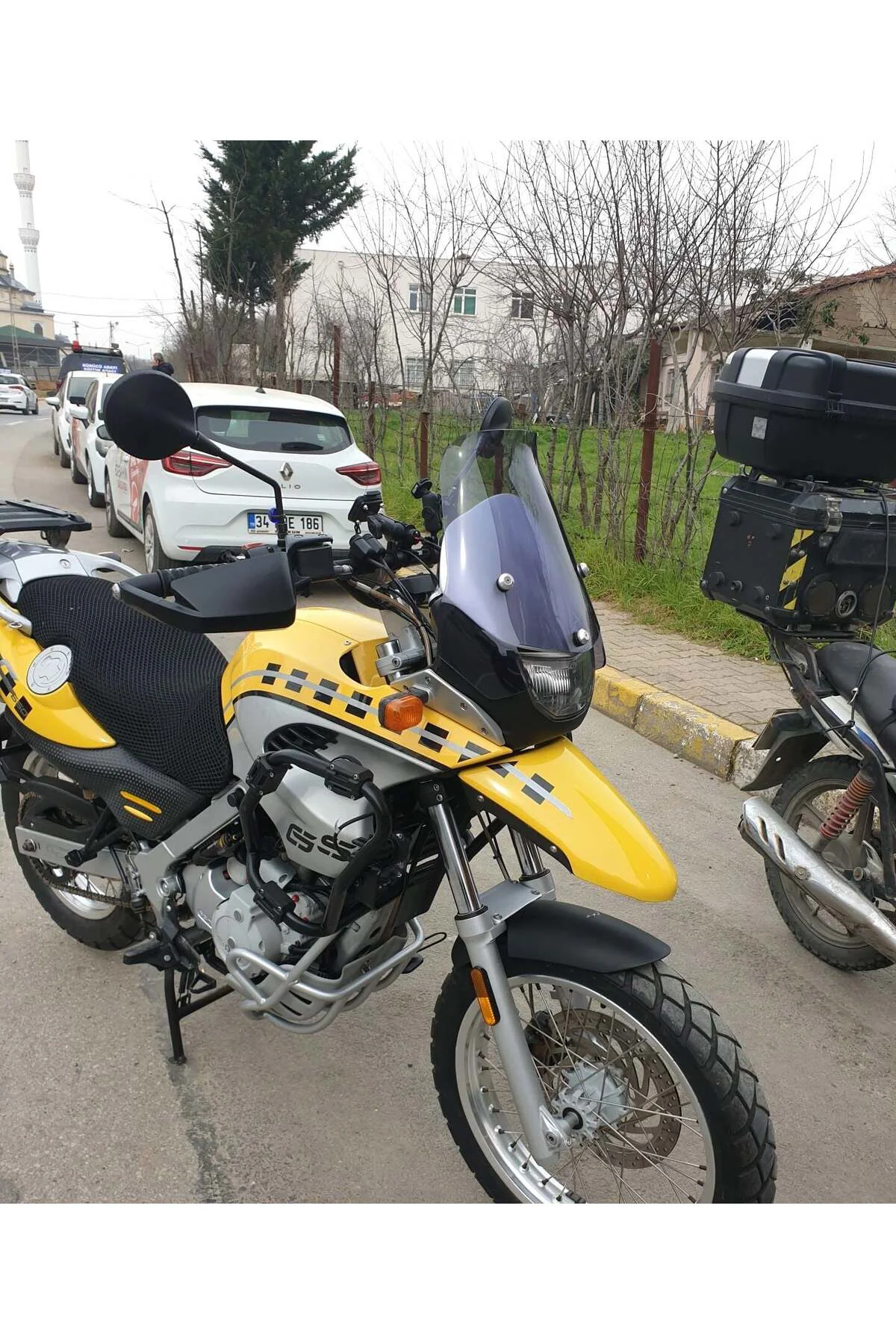 Bmw F 650 GS Ön Cam ( 3 Delikli ) 1999-2003 Model 35cm Füme Renkl