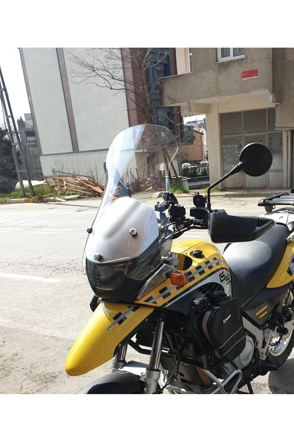 Bmw F 650 GS Ön Cam ( 3 Delikli ) 1999-2003 Model 58cm Şeffaf Ren