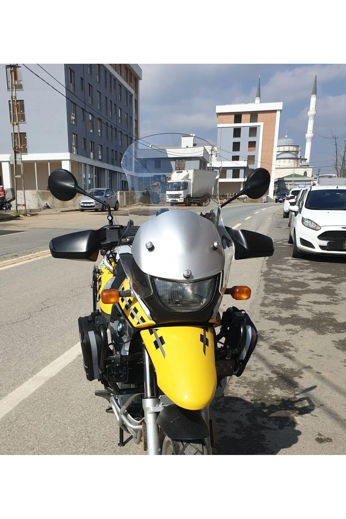 Bmw F 650 GS Ön Cam ( 3 Delikli ) 1999-2003 Model 58cm Şeffaf Ren
