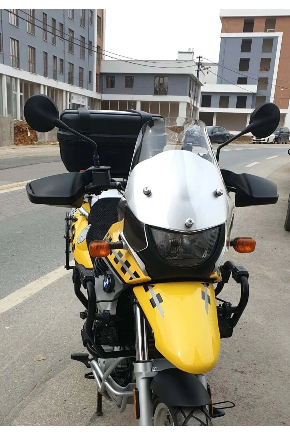 Bmw F 650 GS Ön Cam ( 3 Delikli ) 1999-2003 Model 35cm Şeffaf Renkli 4mm