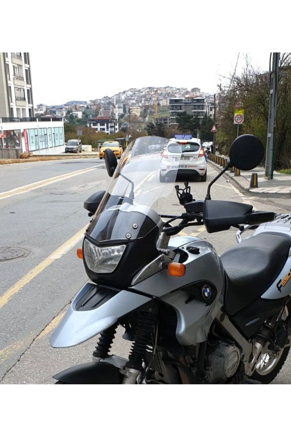 Bmw F 650 GS Ön Cam 2004-2007 Model 45cm Şeffaf Renkli 4mm