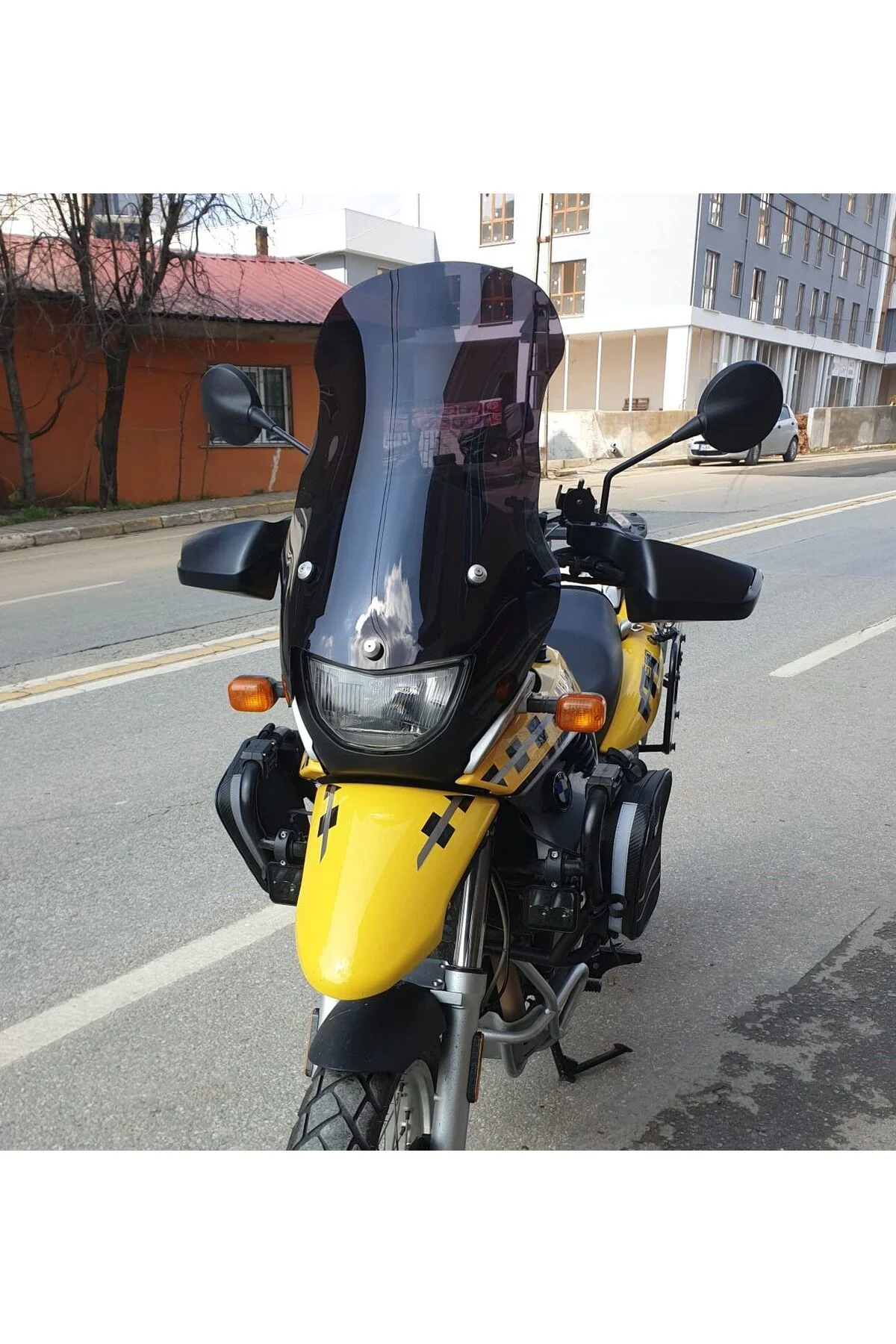 Bmw F 650 GS Ön Cam ( 3 Delikli ) 1999-2003 Model 58cm Siyah Renk